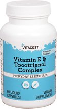 Vitacost Vitamin E &amp; Tocotrienol Complex - 60 Liquid Vegetarian Capsules - $15.12