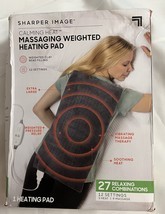 Calming Heat Massaging Weighted Heating Pad by Sharper Image 27 Relaxing... - £59.97 GBP