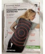 Calming Heat Massaging Weighted Heating Pad by Sharper Image 27 Relaxing... - £58.39 GBP