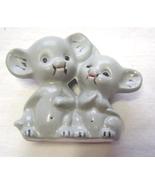  Miniature Ceramic Grey Mice Handpainted - $9.99
