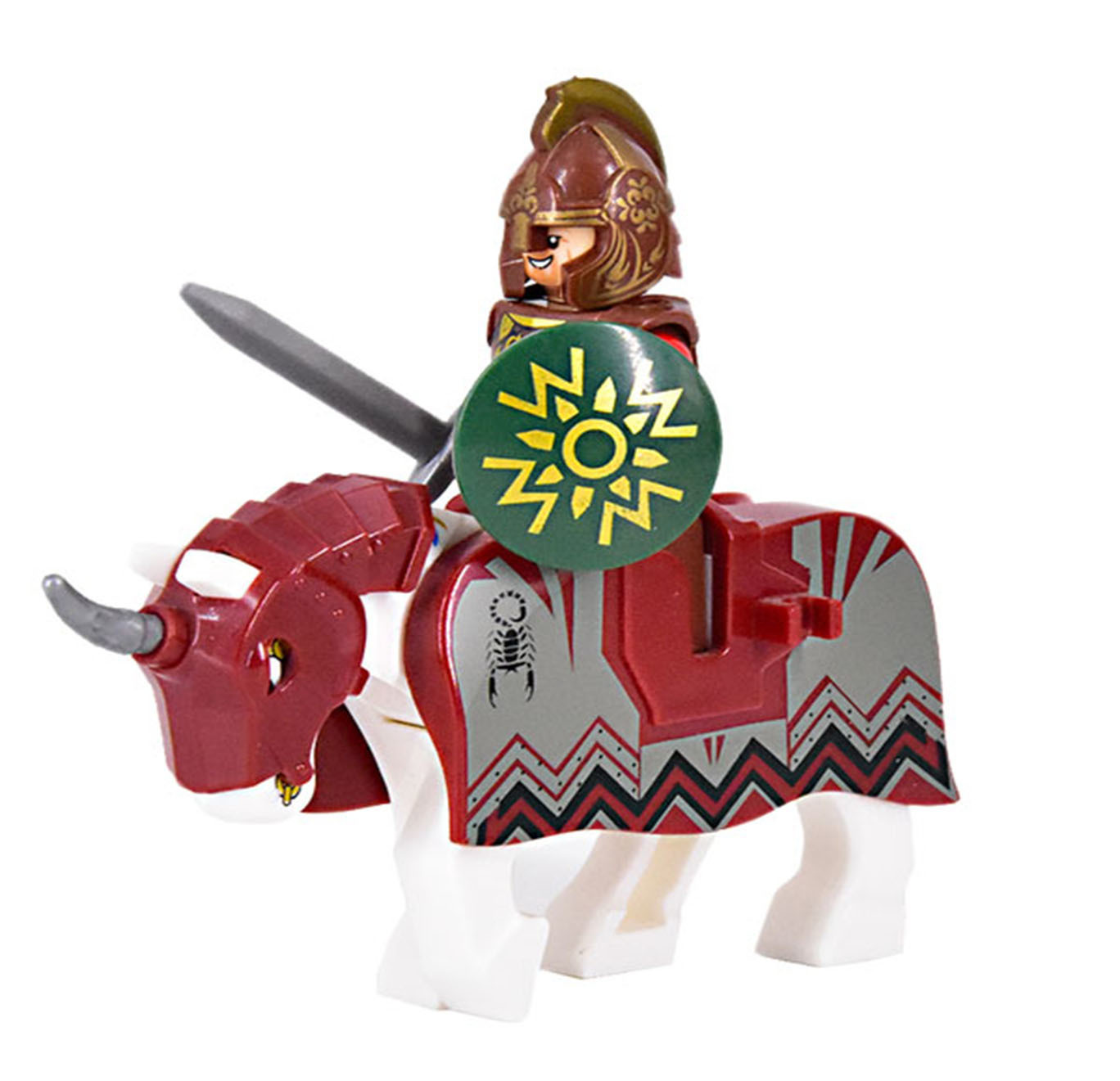 1pcs Mounted Rohan Royal Guards Knight Custom Bricks