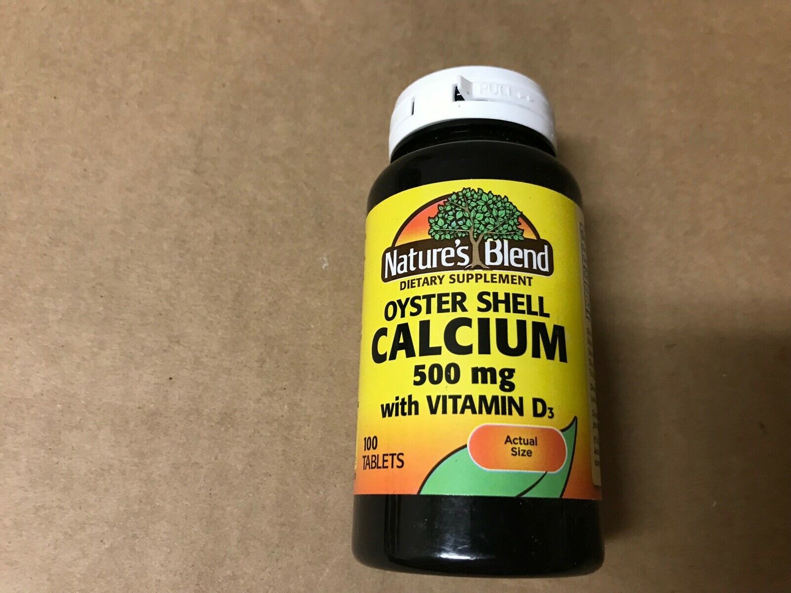 Nature's Blend Calcium Oyster Shell 500 mg with Vitamin D3 400 IU 100