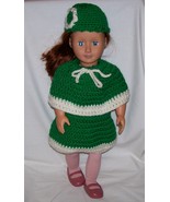 American Girl 3 Piece outfit, Handmade Crochet, 18 Inch Doll, Poncho, Sk... - $22.00