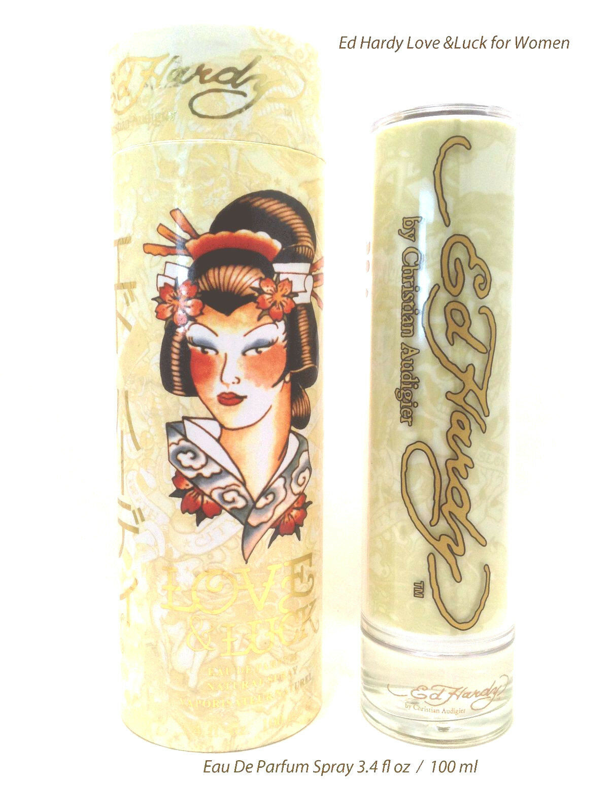 Ed Hardy Love & Luck for Women Eau De Parfum Spray 3.4 oz / 100 ml New ...
