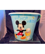 New Jumbo Disney Mickey Mouse Plastic Easter Basket Bucket Blue 8 3/4&quot; S... - $13.99