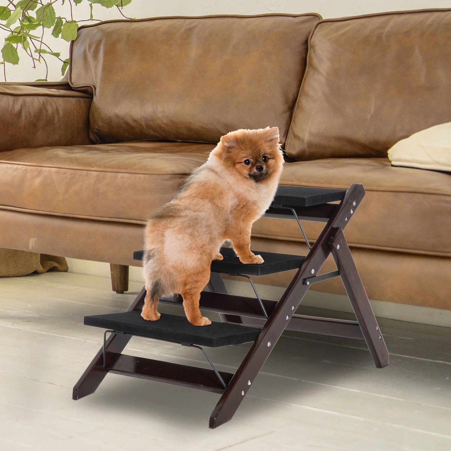 Small Dog Ramp Portable Couch Bed Steps Ladder Indoor Folding Animal