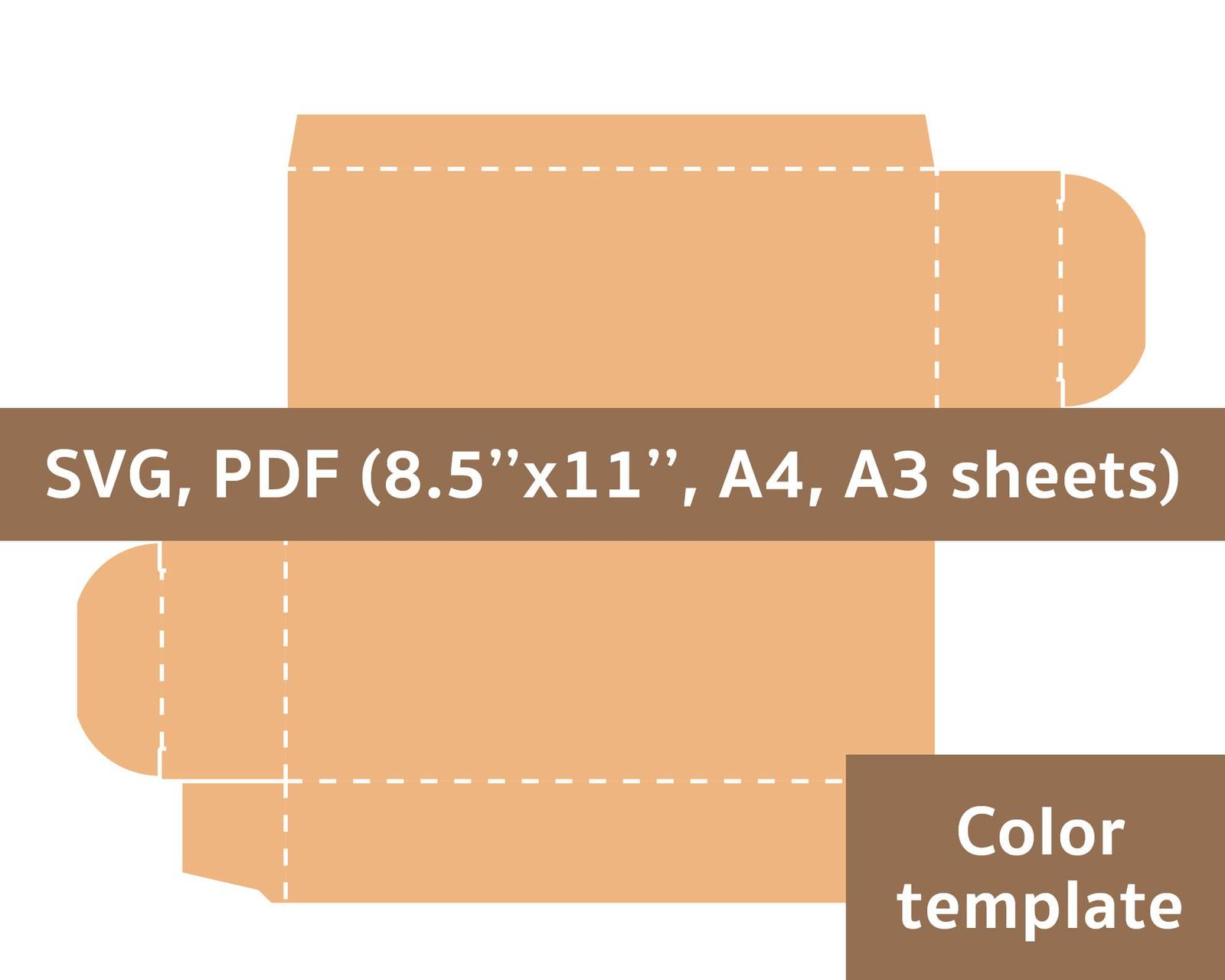 Tube box template, toothpaste box template, cream box template, 8.5x11 ...