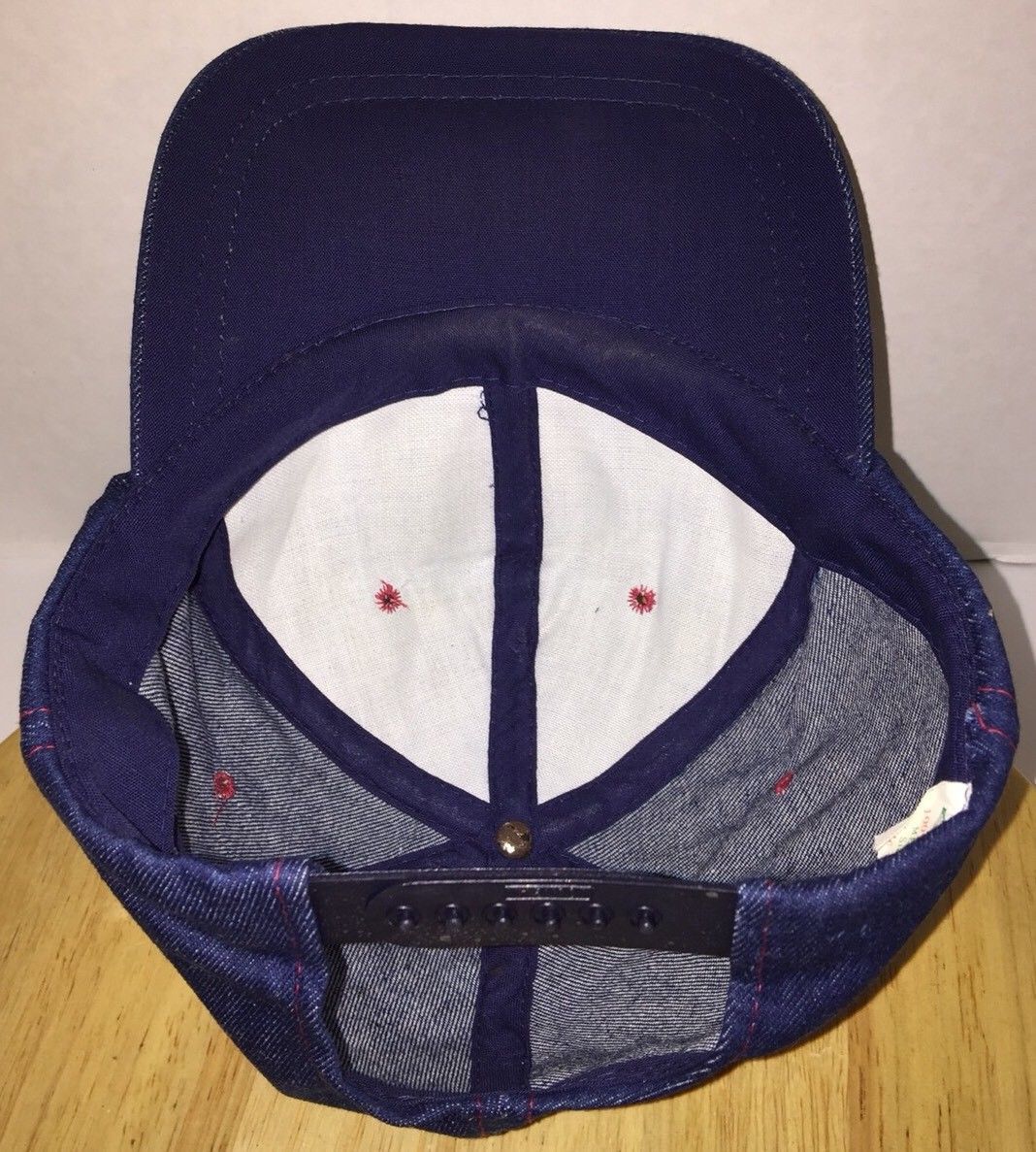 Vintage ACE HARDWARE 70s LOGO Denim Hat Cap Snapack Red Stitching ...