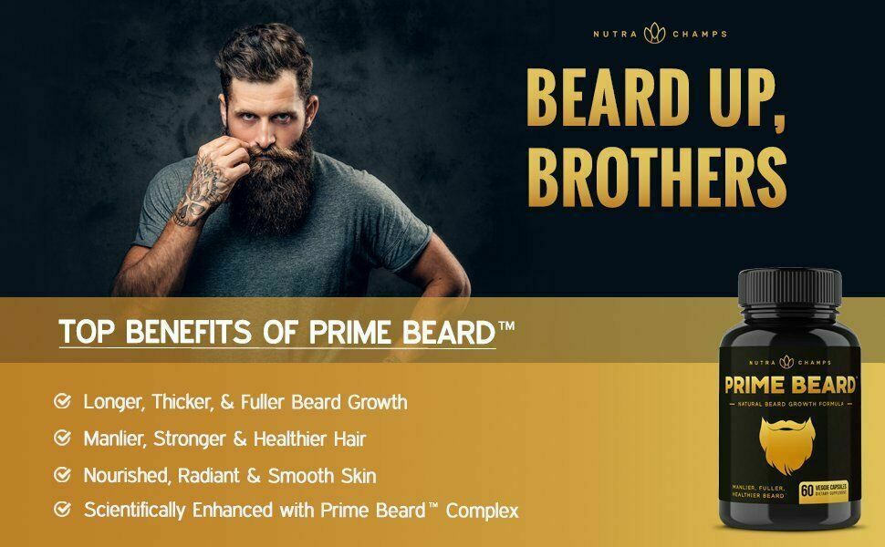 Beard Growth Kit Products For Men Growing Hair Vitamin Hormone Pills