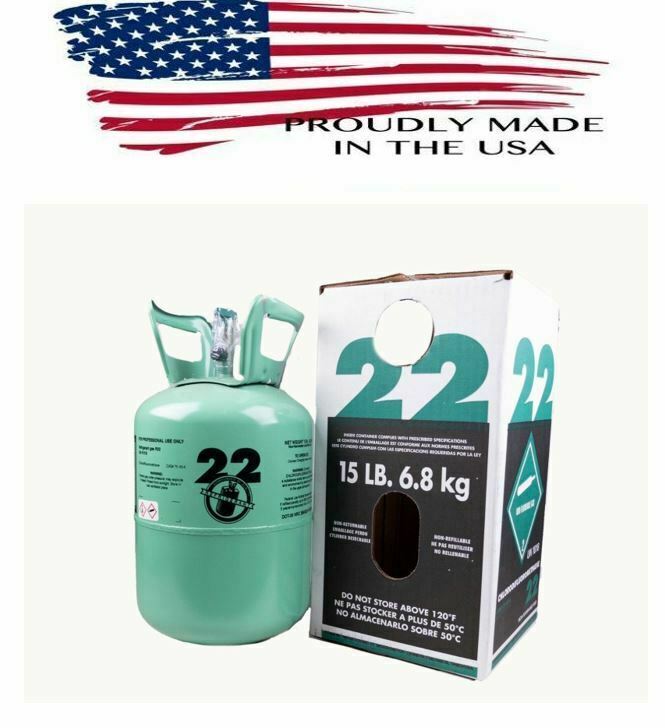 R22 NEW refrigerant 15 lb. factory sealed Virgin made in USA SAME DAY SHIPPING Other HVAC