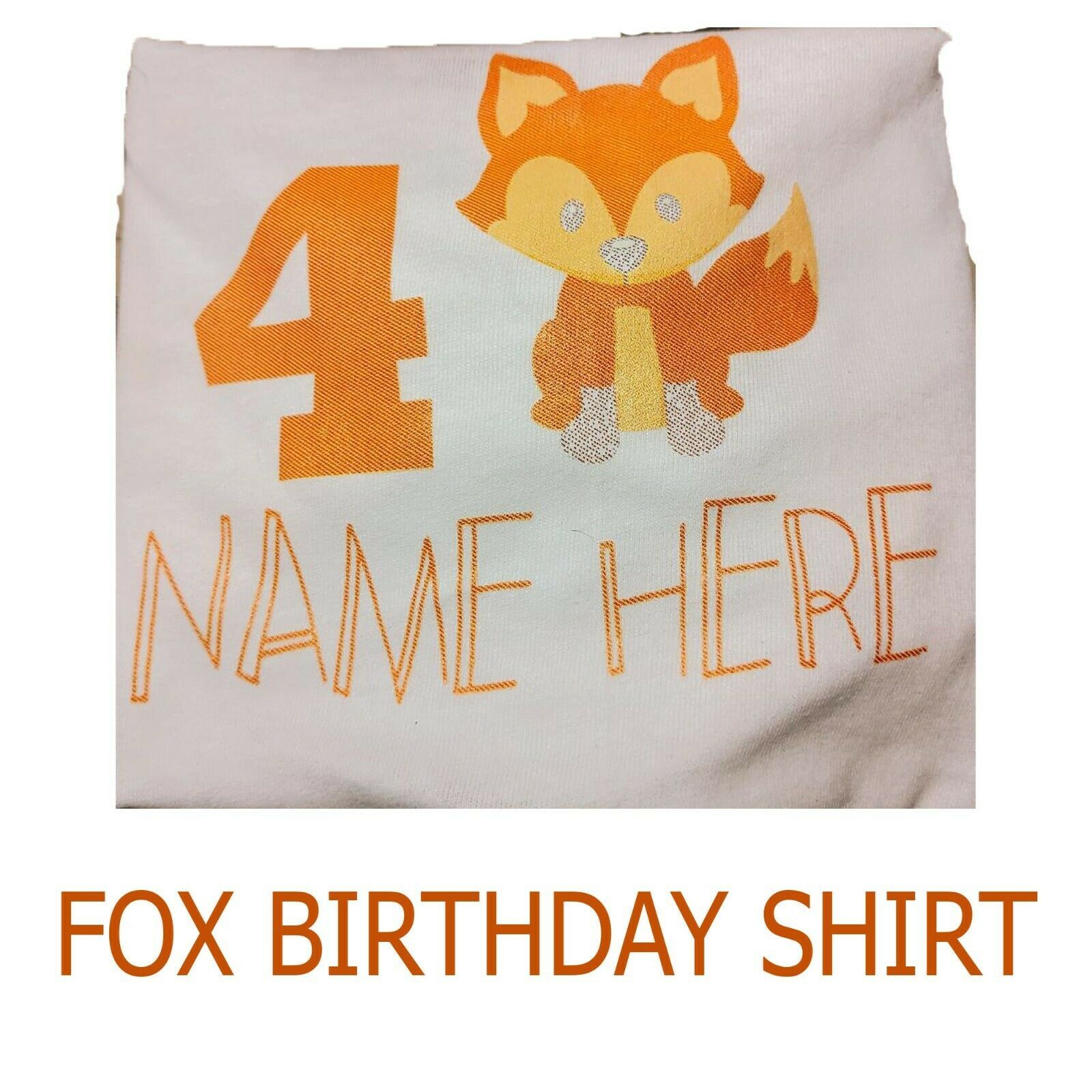 Fox Custom Birthday T Shirt Personalized Name and Age
