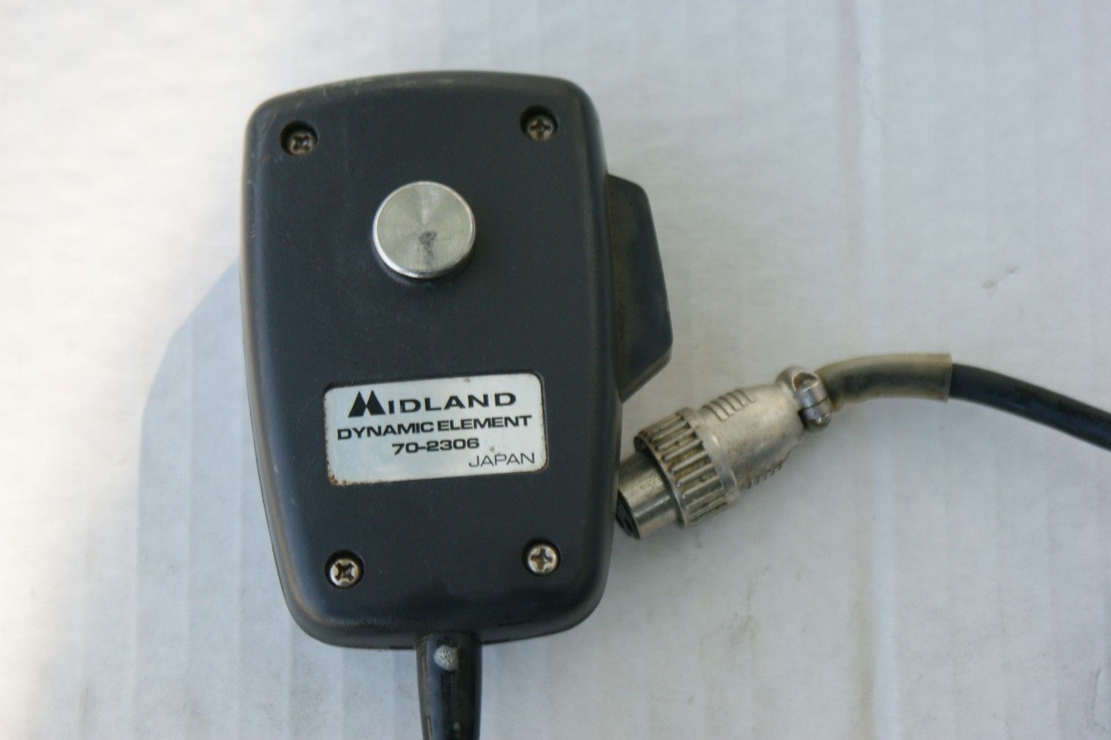 Midland Dynamic Element Microphone 702306 Round 4 Pin Plug Speakers