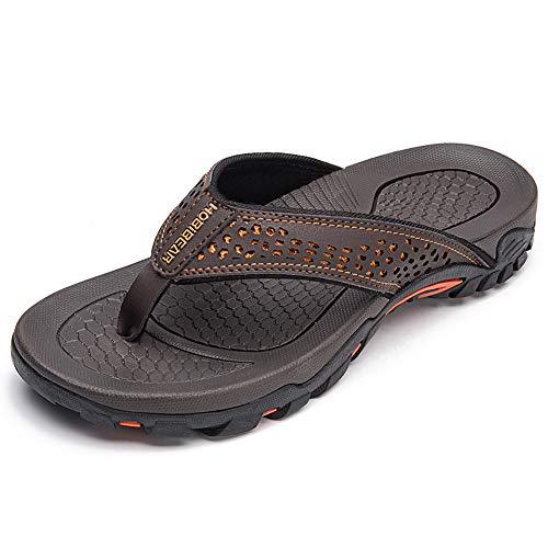 HOBIBEAR Mens Flip Flops Sport Thong Sandals Comfort for Outdoor Beach ...