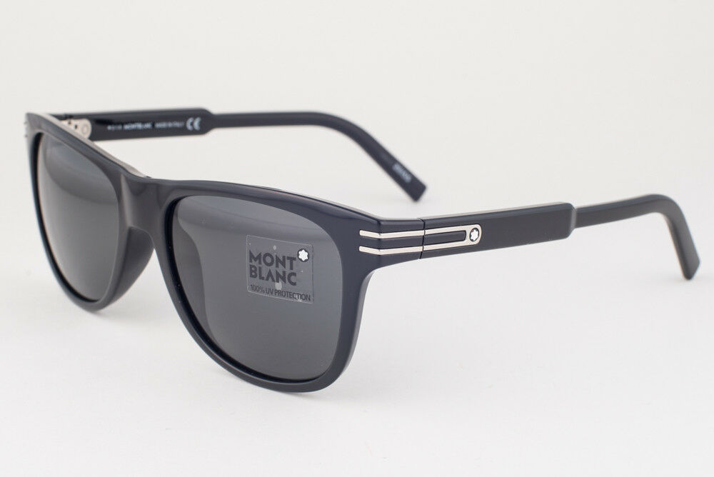 Mont Blanc Shiny Black / Gray Mirror Sunglasses MB641S 01A 641S - $195.02