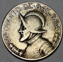 Panama 1/4 Balboa, 1932 ~ Argent - $16.03