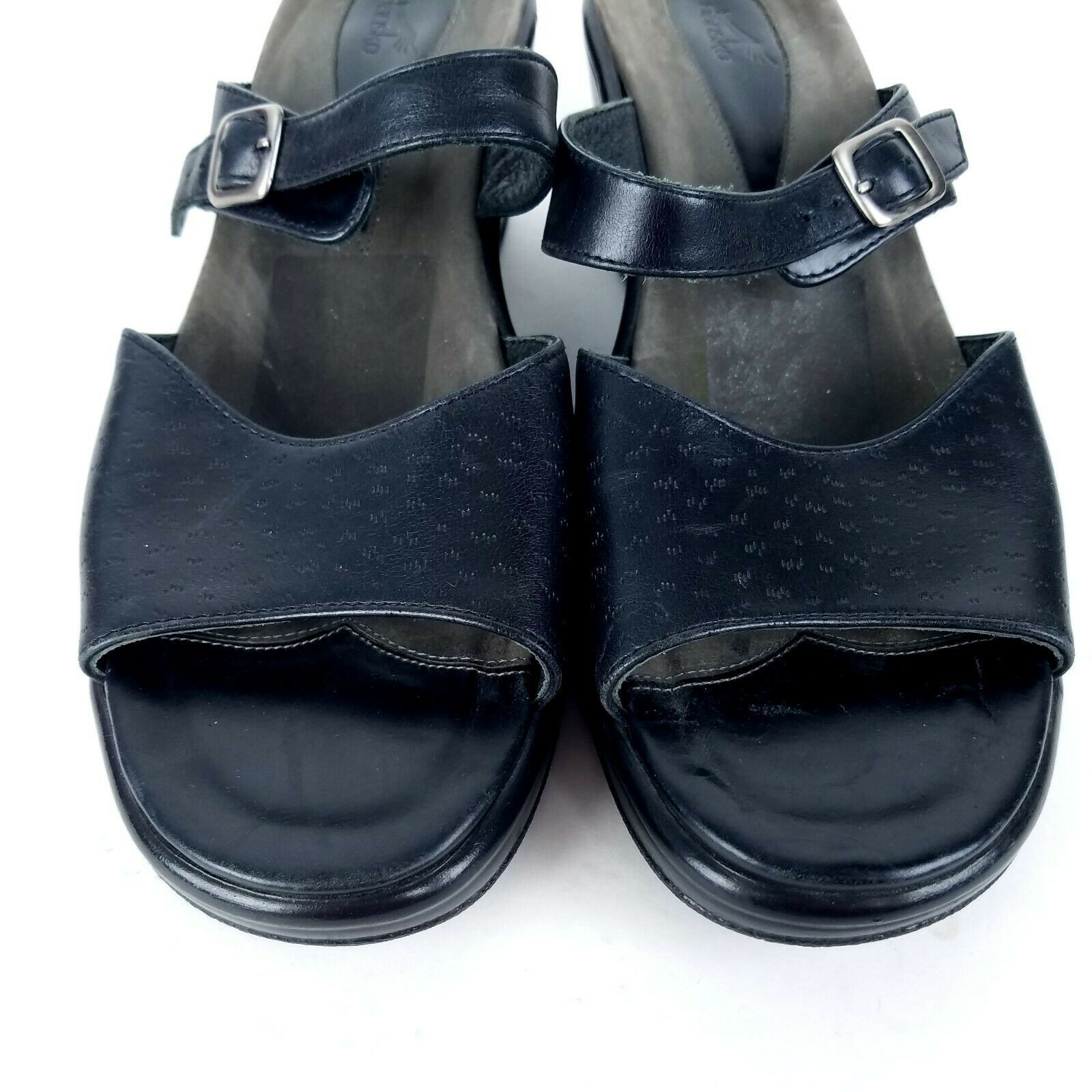 DANSKO Women's Size 40 / 10 Slip On Open Toe Wedge Clog Sandals Comfort ...