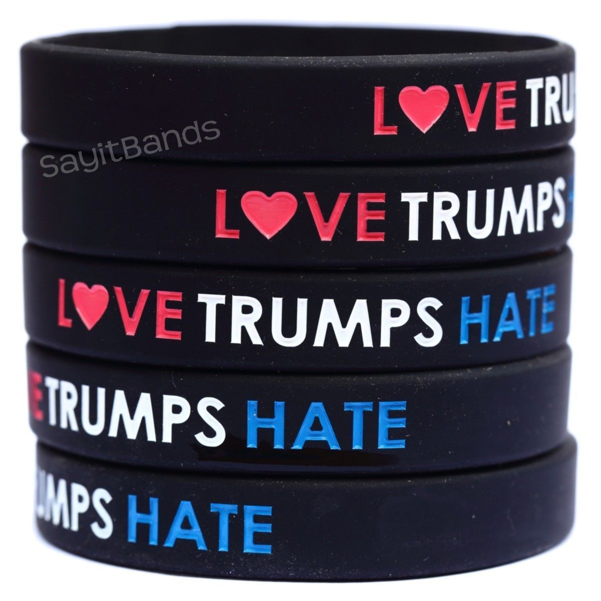 SayitBands 10 Baseball Design Wristband Silicone Bracelet