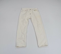 Vtg 90s Levis 520xx Button Fly Tapered Leg Skinny Leg Jeans White USA Me... - $107.86