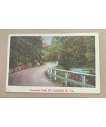 Vintage 1938 Voeux De St Albans W. Va. Carte Postale - $10.00
