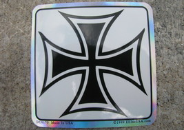 DECAL 3.3X3.3 Iron Maltese Cross German Germany Prussia Templar crusade - $10.00