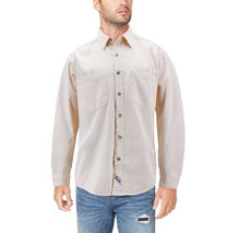 Men’s Cotton Denim Button Down Long Sleeve Casual Jean Dress Shirt image 5