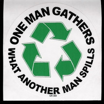 One Man Gathers Recycle Vinyl Sticker  Deadhead  Car Decal - $4.99