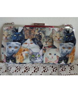 CAT LADY BOX Cat Collage Photographic Crossbody Clutch Bag Purse Chain S... - $24.99