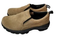 New LANDS END Boys Charcoal Tan Suede All Weather Slip-on Shoes Size 5M ... - $24.65