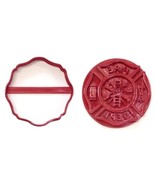 Fire Department Symbol Maltese Cross Set of 2 Cookie Cutter and Stamp US... - $4.99