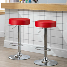 Set of 2 Adjustable Swivel Round Bar Stool  Pub Chair image 6