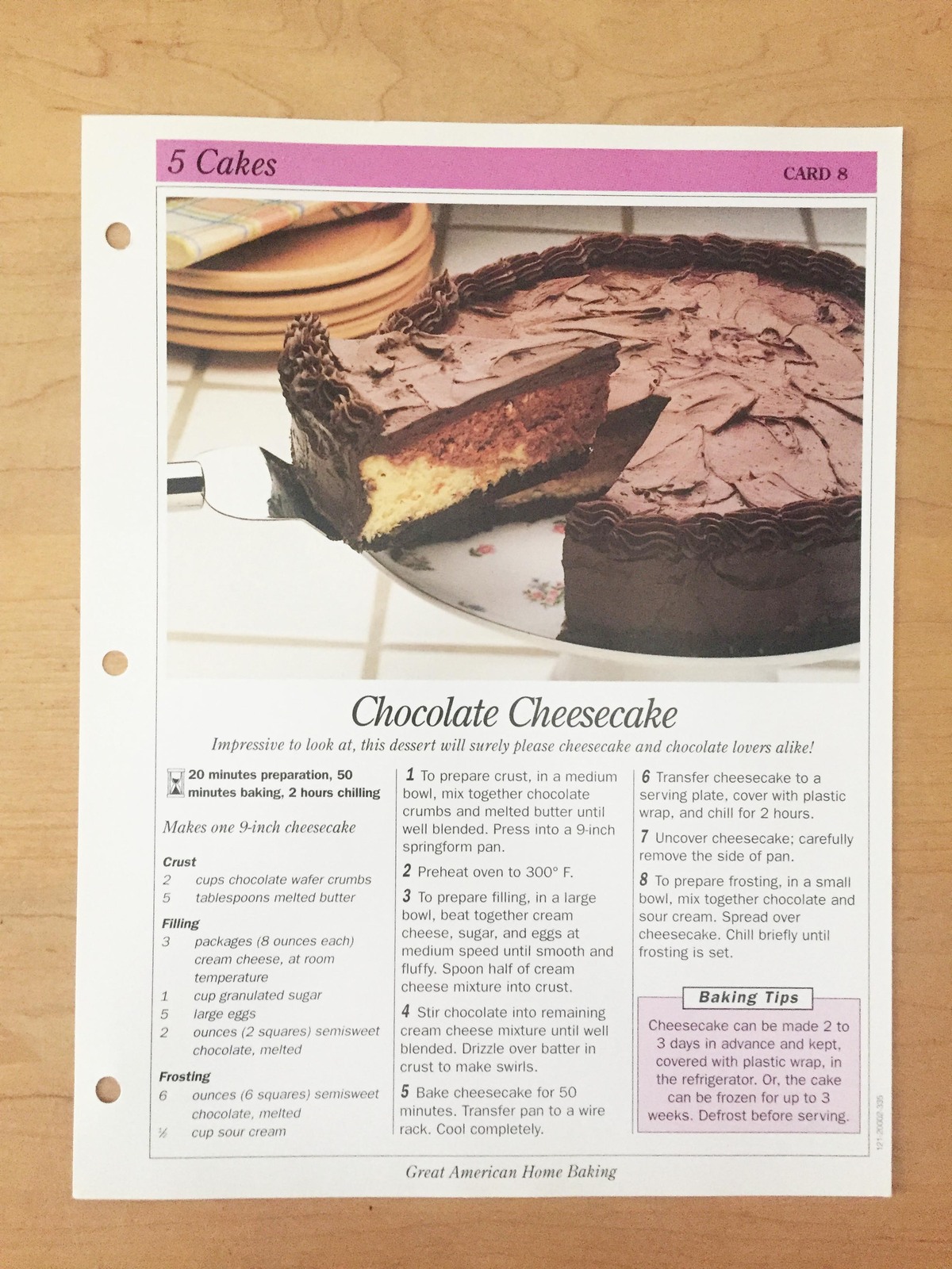 Great American Home Baking Recipe Cards (replacements) from 1992 set