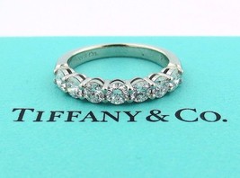 Tiffany &amp; Co. Platinum Embrace .91ct Diamond 3.5mm Shared Wedding Band R... - $5,600.00