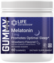 NEW from Life Extension! Gummy Science Melatonin 3 mg SUGAR FREE strawberry  image 1