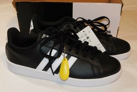 Adidas Damen Tennisschuhe Cloudfoam Vorteil Sneakers US 11 Schwarz Weiß Streifen - $78.69