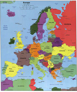 2004 CIA Map Europe Wall Art Poster Print Office HomeSchool Education Ge... - $13.95+