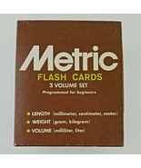 Vintage 1976 Binney &amp; Smith EDU-CARDS METRIC Flash Card Set Series 1, 2 &amp; 3 - $25.90