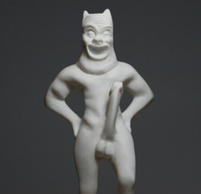 SATYR Faunus Faun Phallus Nude Male Greek Handmade Statue Sculpture 7.85 in - $36.47