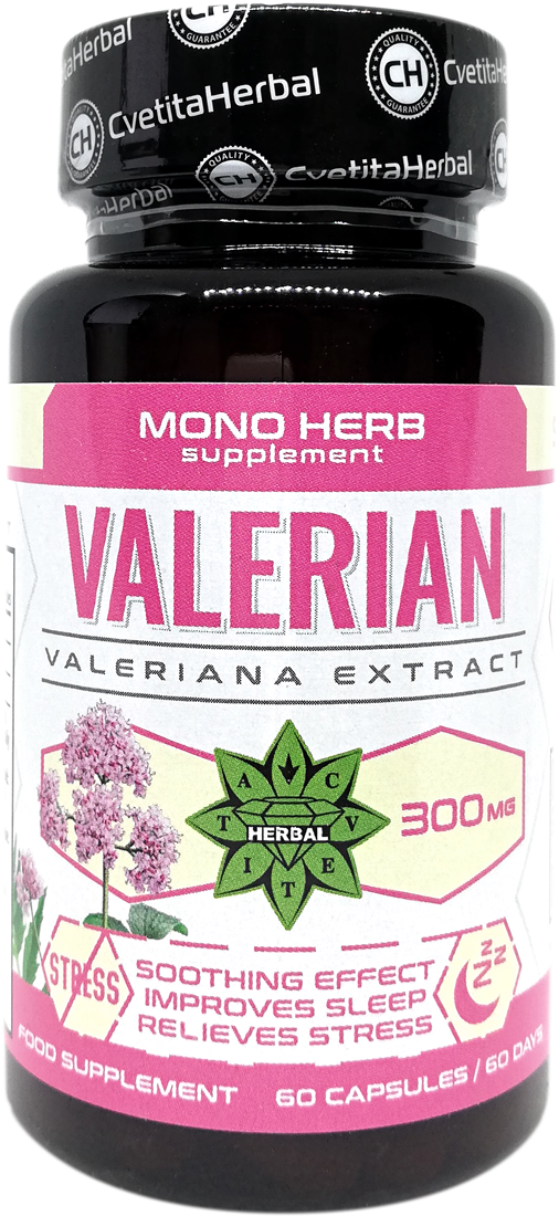 2 x 60 Caps Valerian Herb Stress Anxiety Relief Better Sleep Calm