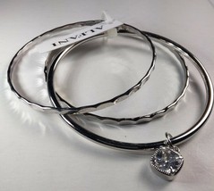 Alfani Silver with Crystal Bangle Bracelets - New - $17.82