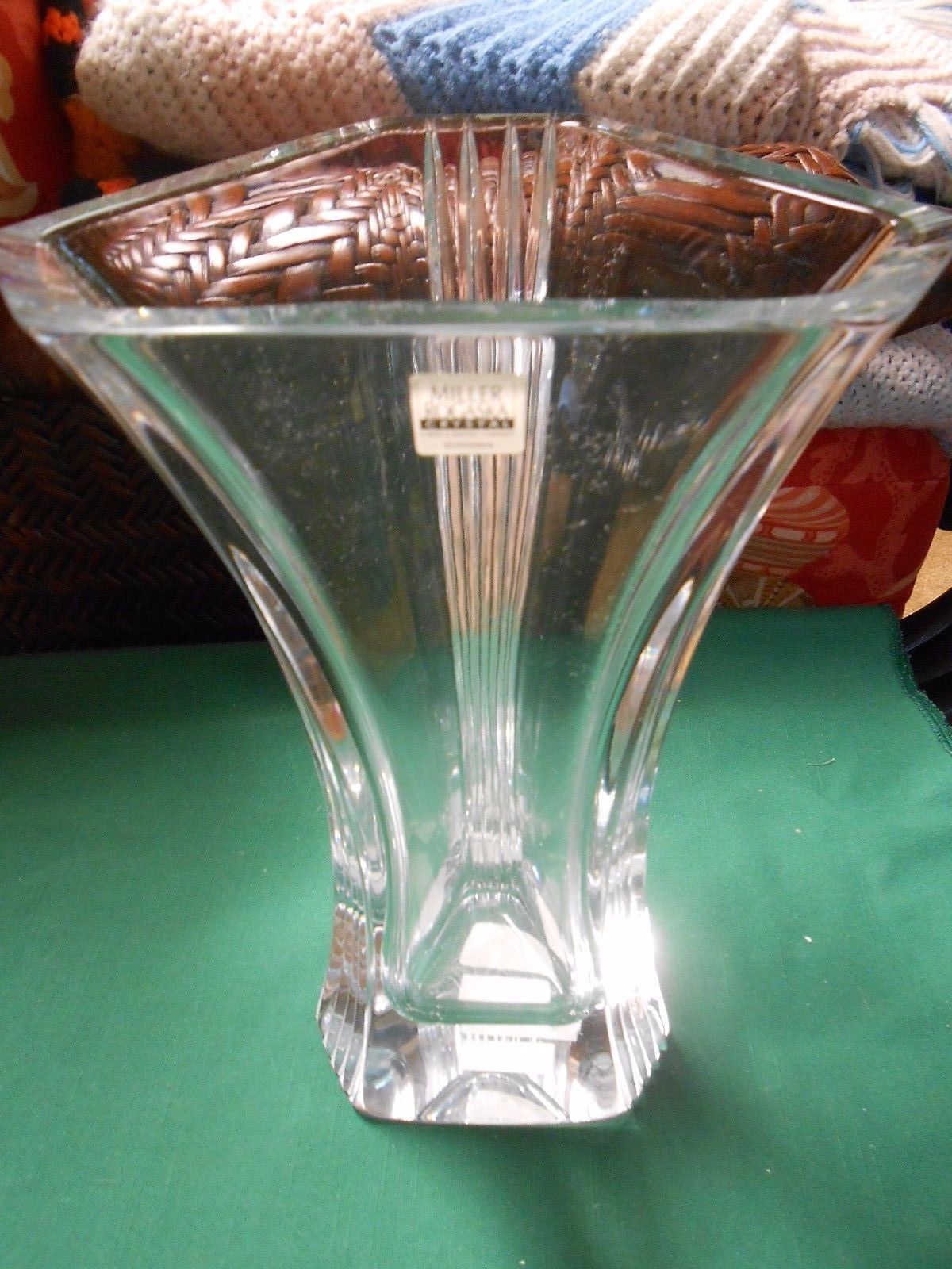 Magnificent Heavy Crystal Vase Signed Reed And Similar Items