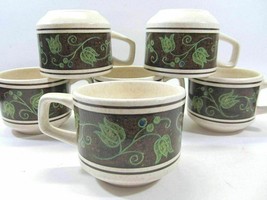 Lenox Spanish Swirl Tea Coffee Cups Temper Ware USA Bundle of 6 - $19.59