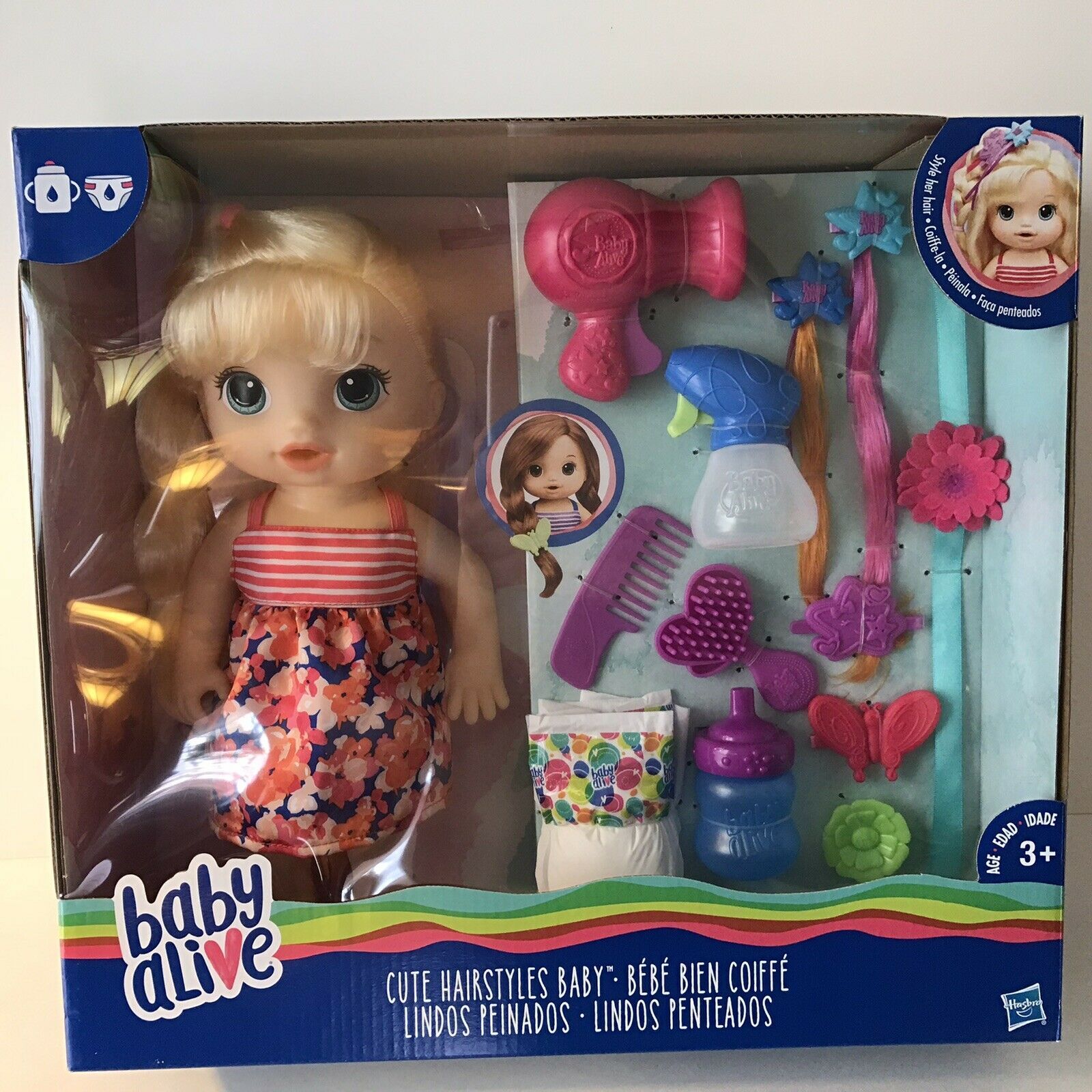 Hasbro Baby Alive Cute Hairstyles Baby Blonde New Kids Toys Baby Alive