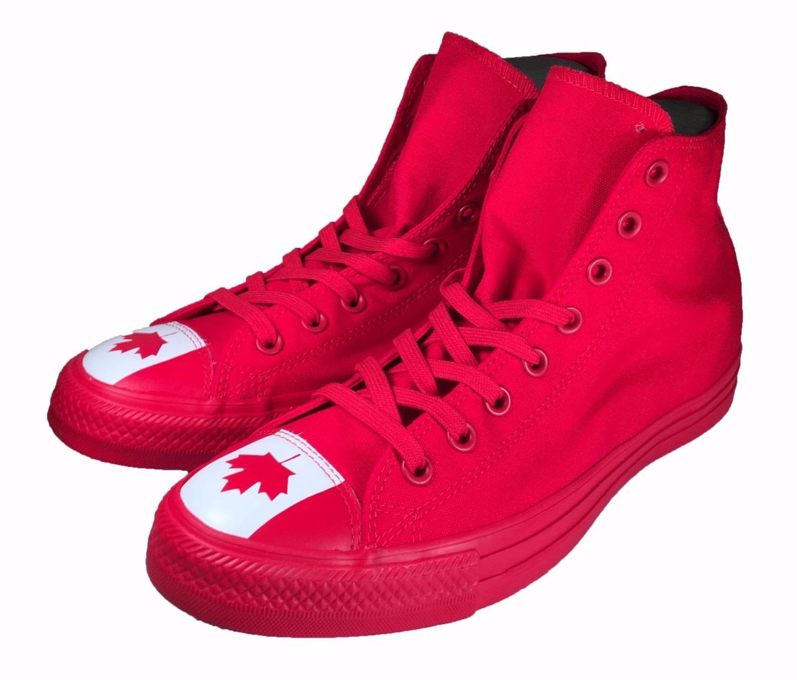 Converse Chuck Taylor All Star Flag Toe Canada Canadian Hi High Top Sneaker Red Casual