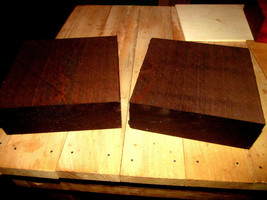 Two Beautiful Kiln Dried Exotic Wenge Platter Blanks Lathe Turning 6 X 6 X 2" - $34.95
