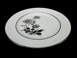 Black Rose Pattern 7.5&quot; Salad/Dessert Plate, Nocturne, Yamaka Japan, Mul... - $7.79