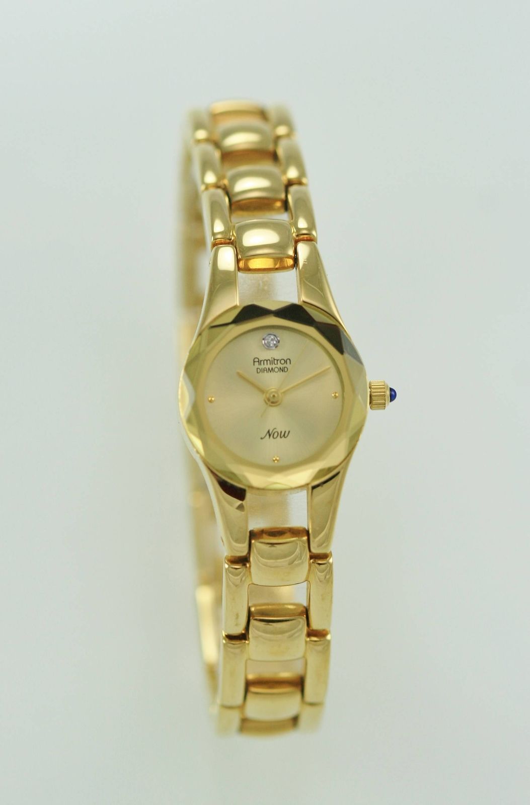 Armitron Now Diamond Watch Womens Stainless Steel Gold Water Resistant ...