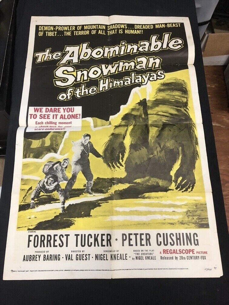 Abominable Snowman of the Himalayas One Sheet Poster 1957 Cushing ...