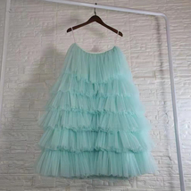 Black Layered Tulle Skirt Outfit High Waisted Tulle Skirt Wedding Plus Size image 5
