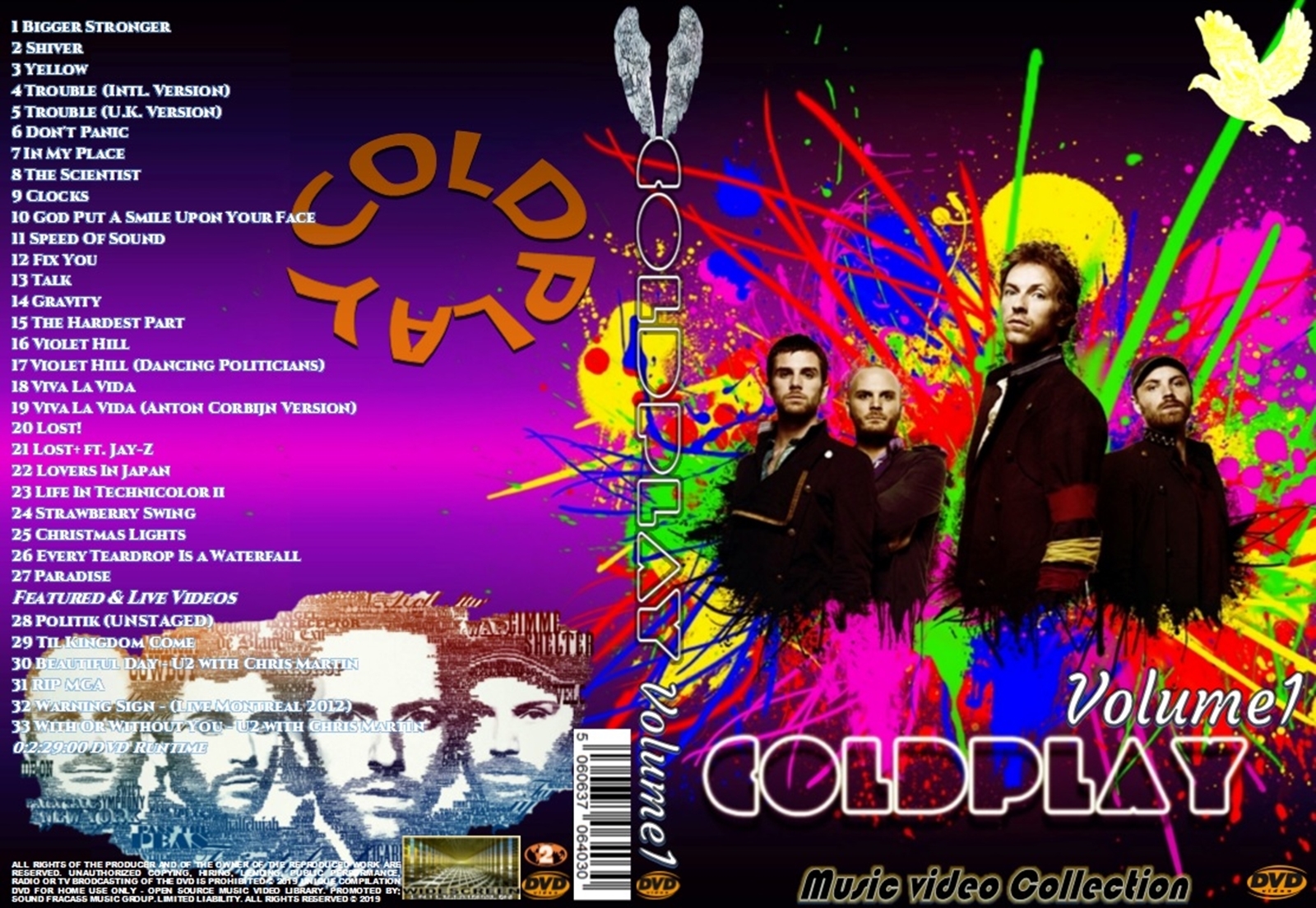 Coldplay Music Video DVD Volume1 DVD, HD DVD & Bluray