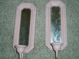 Homco 2 Pink Mirrored Sconces Home Interiors - $10.00